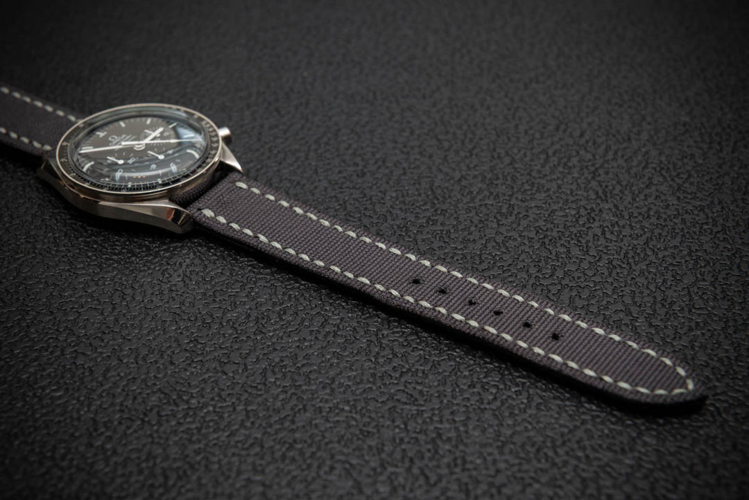 Storm Grey Sailcloth Watch Strap – Handmade by FinWatchStraps®
