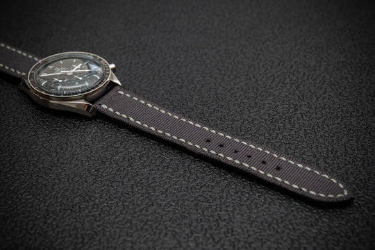 Storm Grey Sailcloth Watch Strap – Handmade by FinWatchStraps®
