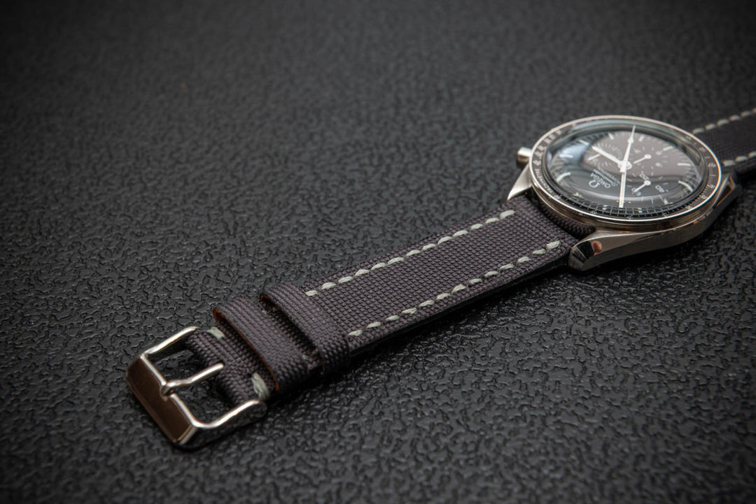 Storm Grey Sailcloth Watch Strap – Handmade by FinWatchStraps®
