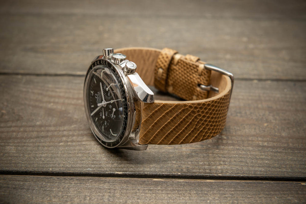 Sandstone Hue – Handmade Lizard Leather Watch Strap
