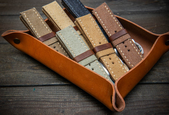 ヴィンテージ・ウォッシュド・キャンバス・ウォッチ・ストラップ。