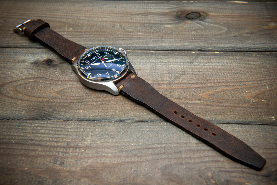 Pilot Brown Finwatchstraps African Kudu Leather Watch Strap – Rugged, Unique &amp; Timeless