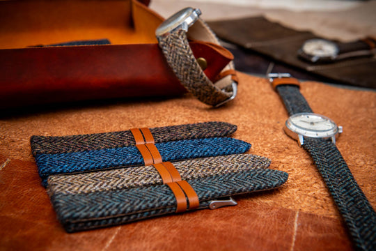 Tweed watch strap, Watch band made of HARRIS TWEED®