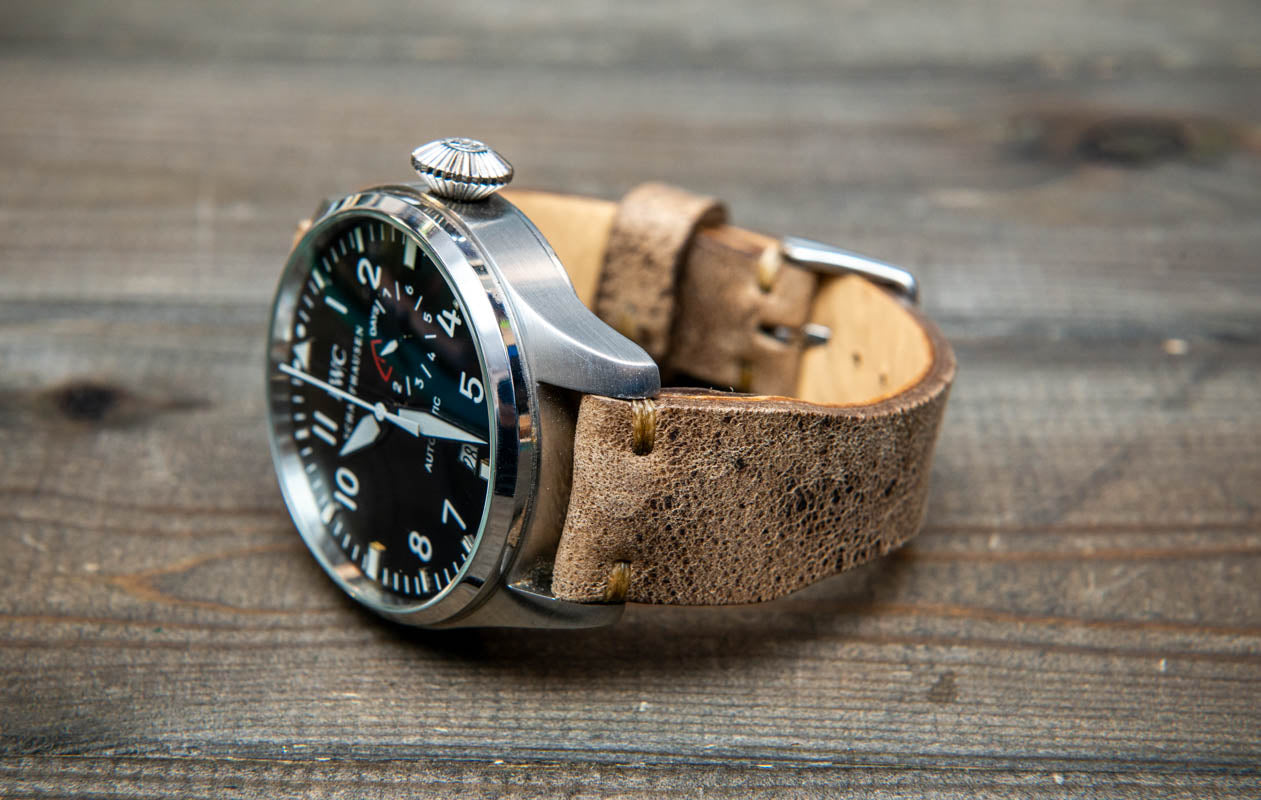 Cinturino In Pelle 20 Mm Per Orologi Aviatori Con Rivetti, Stile Vintage, Per Ponticelli Fissi