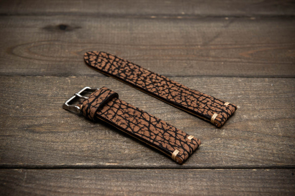 Prairie Brown Bison Leather Watch Strap