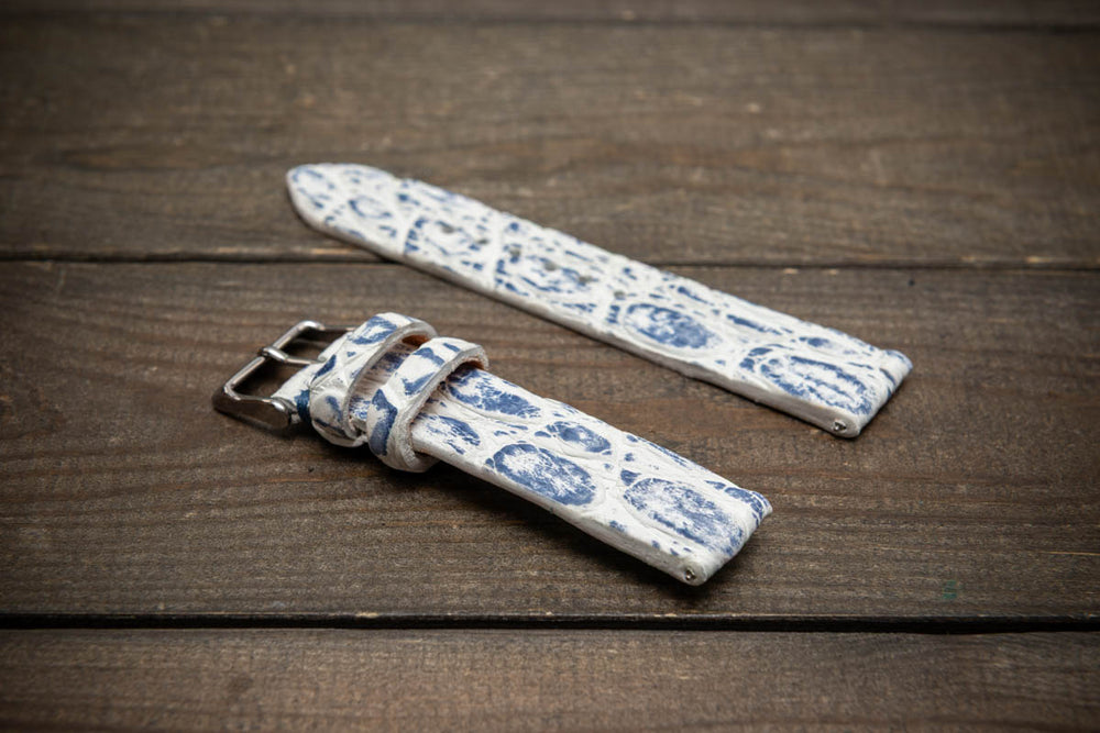 Nordic Wave – Handmade Alligator Leather Watch Strap