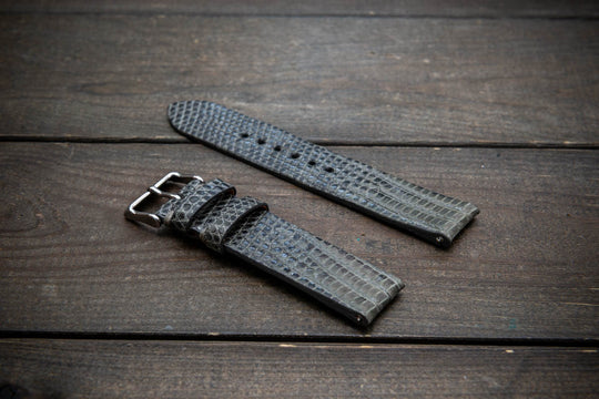 Slate Scale – Handmade Lizard Leather Watch Strap
