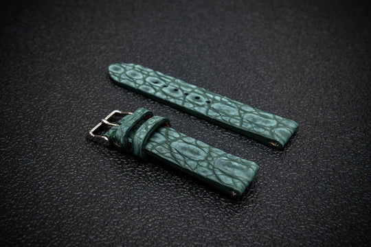 Emerald Tide Alligator Leather Watch Strap – Handmade in Finland, Limited Edition