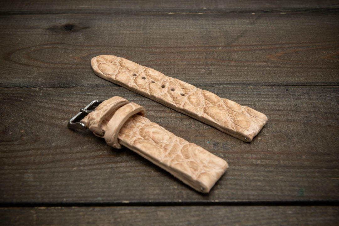 Ivory Crest Alligator Leather Watch Strap – Handmade in Finland, Limited Edition