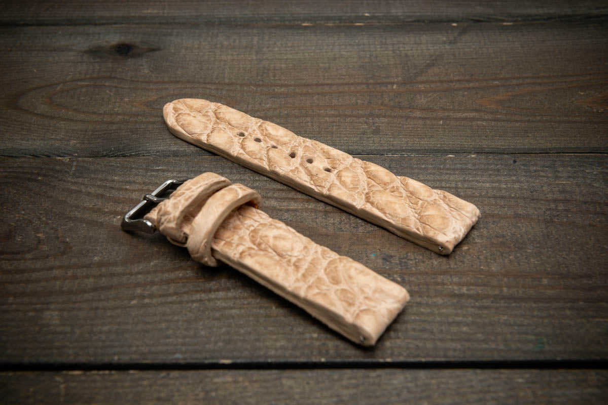 Ivory Crest Alligator Leather Watch Strap – Handmade in Finland, Limited Edition