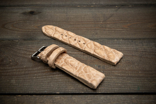 Ivory Crest Alligator Leather Watch Strap – Handmade in Finland, Limited Edition