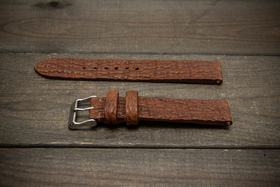 Copper Reef – Handmade Shark Leather Watch Strap
