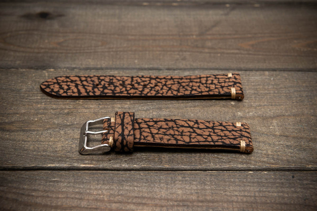 Prairie Brown Bison Leather Watch Strap