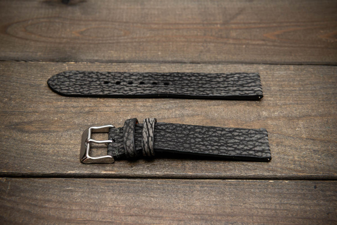 Stormfin Grey – Handmade Shark Leather Watch Strap
