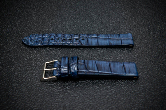 Sapphire Night Alligator Leather Watch Strap – Handmade in Finland, Limited Edition