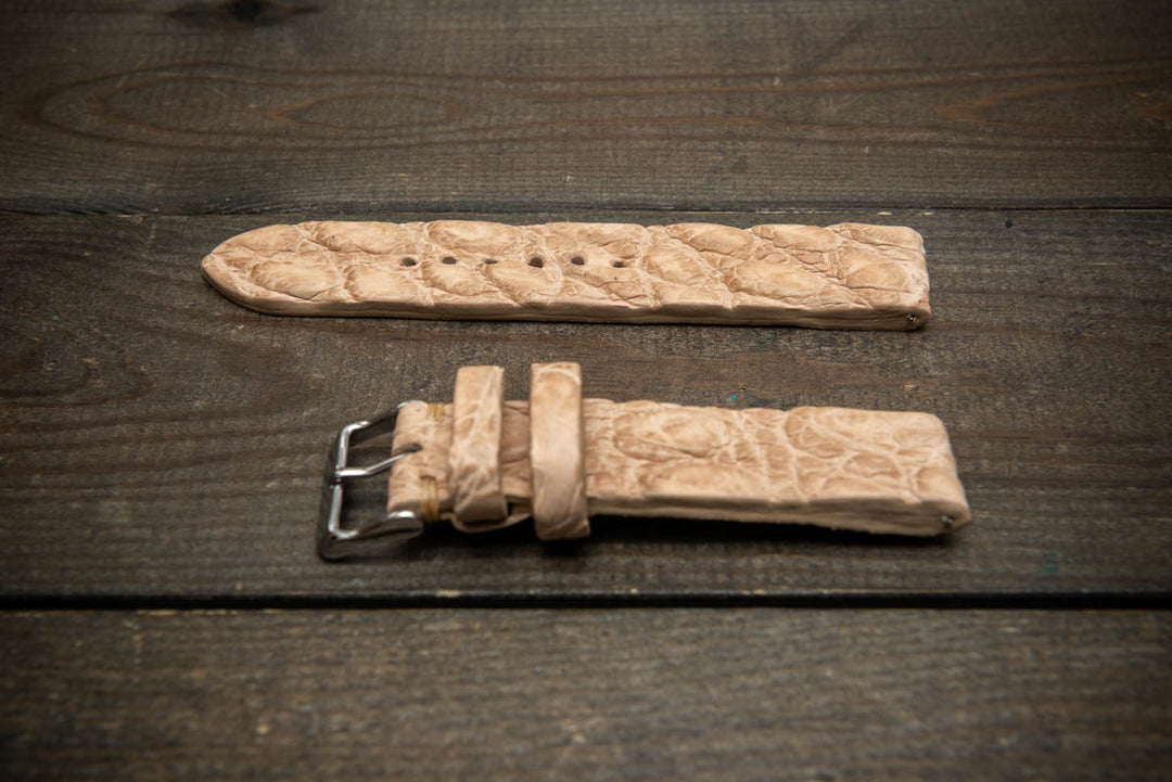 Ivory Crest Alligator Leather Watch Strap – Handmade in Finland, Limited Edition