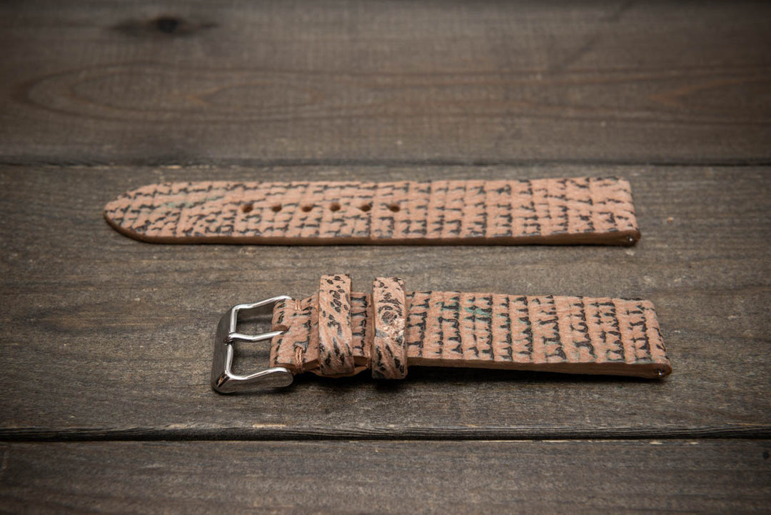Coral Sand – Handmade Shark Leather Watch Strap
