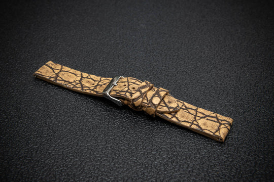 Golden Dusk Alligator Leather Watch Strap – Handmade in Finland, Limited Edition