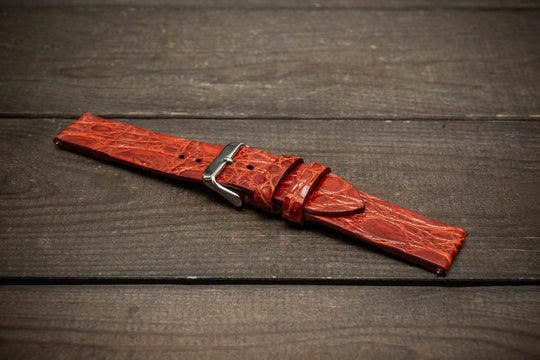 Rust Ember – Handmade Alligator Leather Watch Strap
