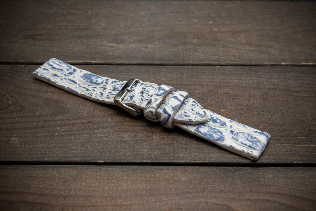 Nordic Wave – Handmade Alligator Leather Watch Strap