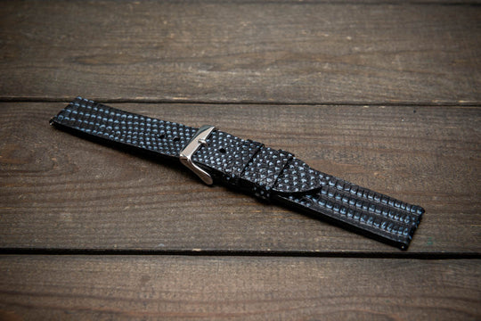 Carbon Glaze – Handmade Lizard Leather Watch Strap