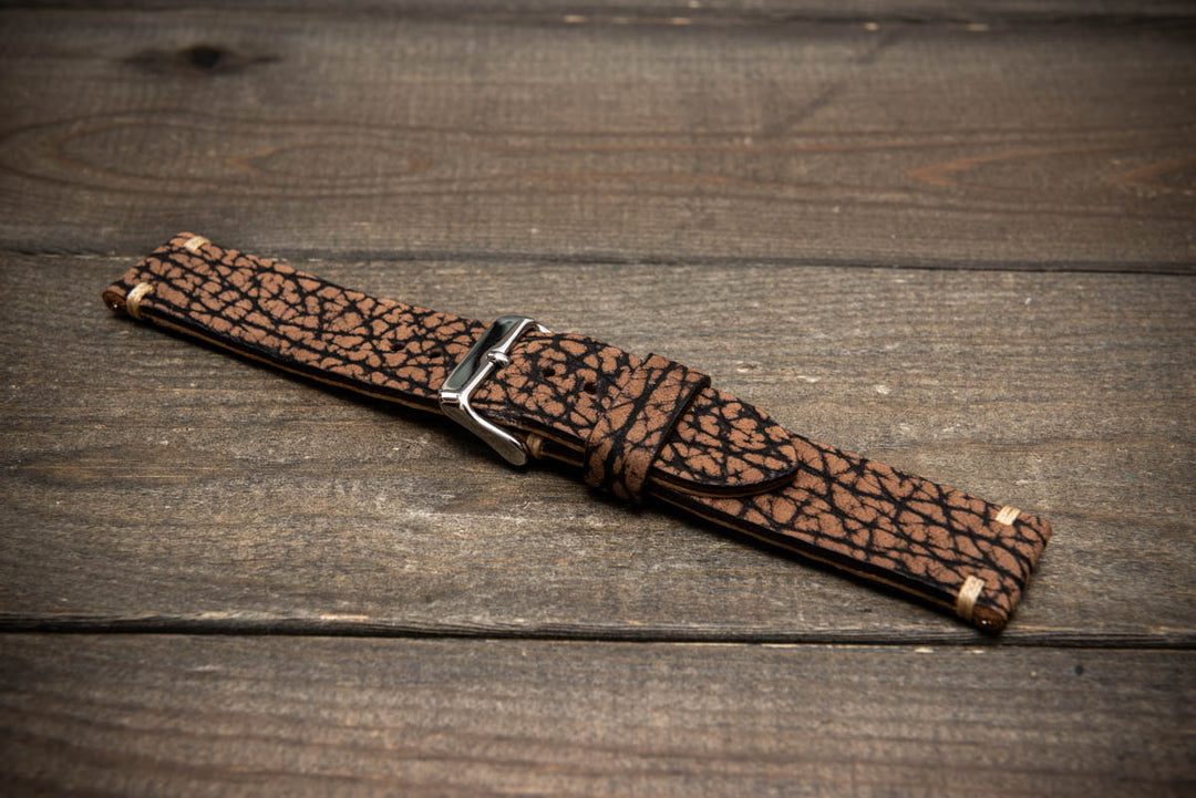 Prairie Brown Bison Leather Watch Strap
