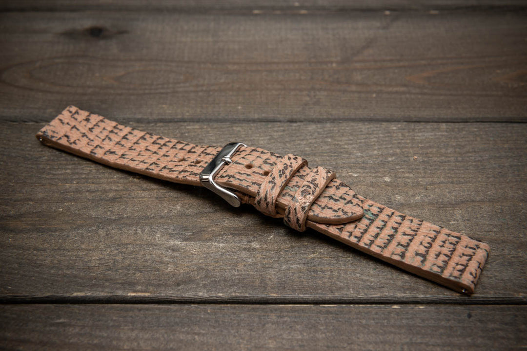 Coral Sand – Handmade Shark Leather Watch Strap
