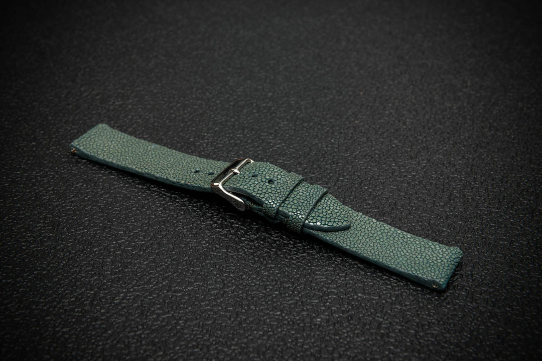 Forest Stingray Leather Watch Strap – Handmade in Finland, Limited Edition