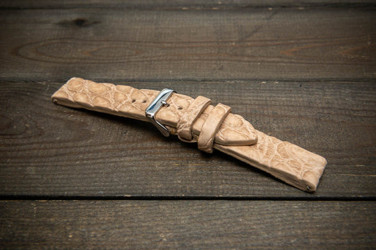 Ivory Crest Alligator Leather Watch Strap – Handmade in Finland, Limited Edition