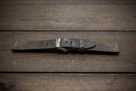 Storm Grey – Handmade Lizard Leather Watch Strap
