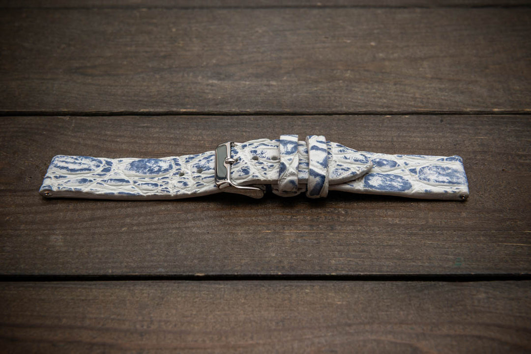 Nordic Wave – Handmade Alligator Leather Watch Strap