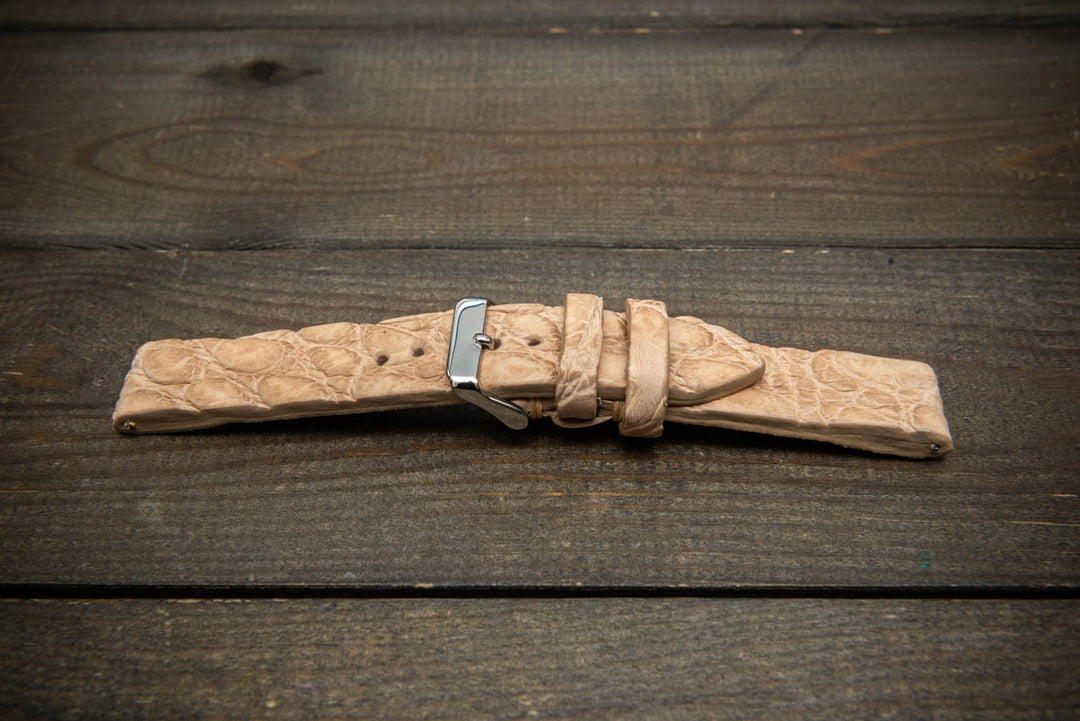 Ivory Crest Alligator Leather Watch Strap – Handmade in Finland, Limited Edition