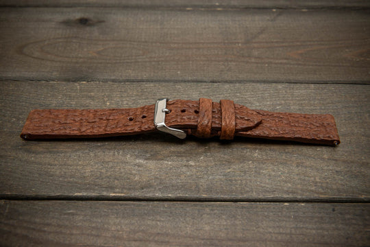 Copper Reef – Handmade Shark Leather Watch Strap

