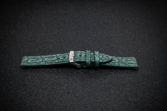 Emerald Tide Alligator Leather Watch Strap – Handmade in Finland, Limited Edition