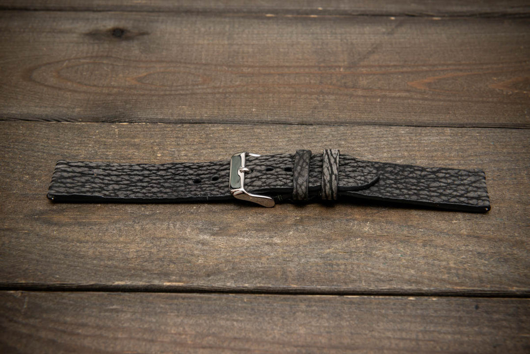 Stormfin Grey – Handmade Shark Leather Watch Strap
