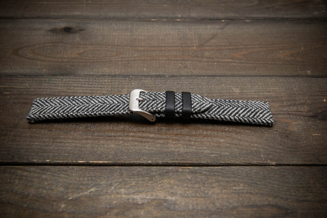 Atlantic Grey Herringbone – HARRIS TWEED® Watch Strap