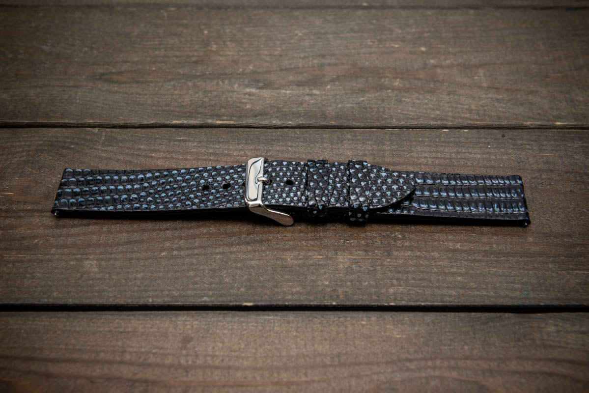 Carbon Glaze - ハンドメイド リザード レザー ウォッチ ストラップ