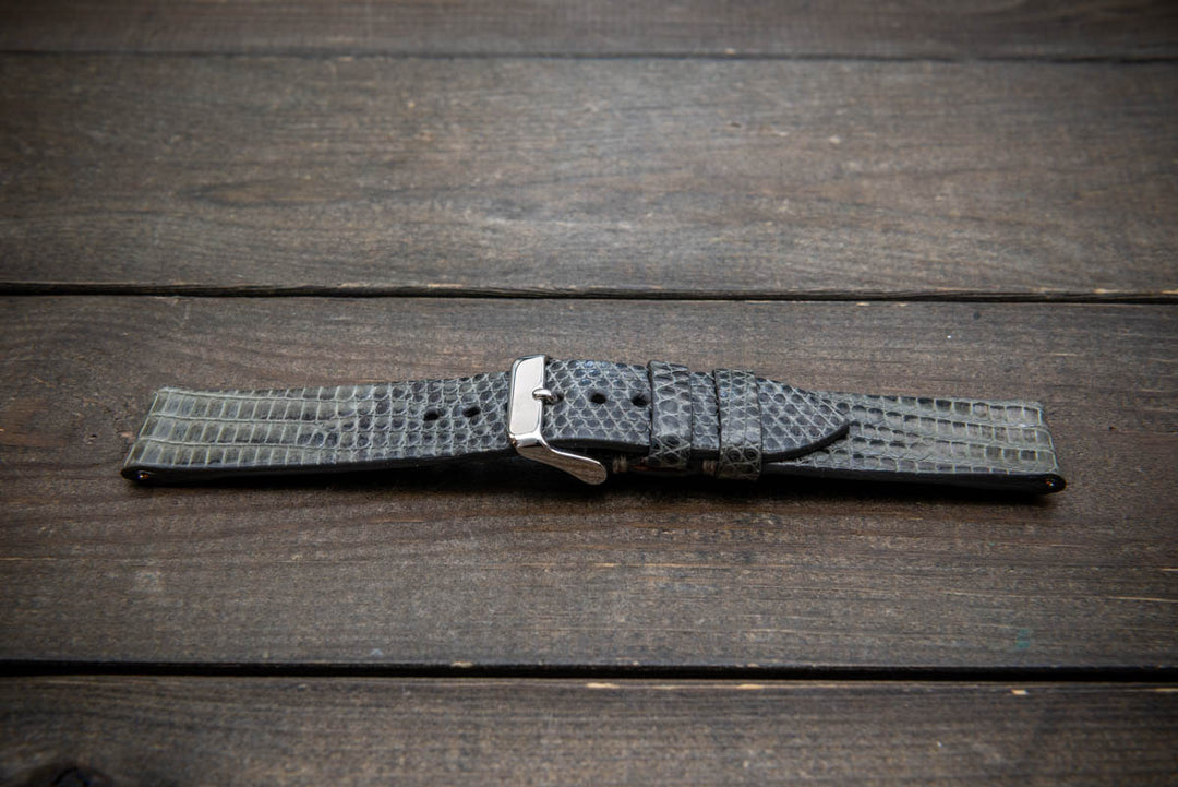 Slate Scale – Handmade Lizard Leather Watch Strap
