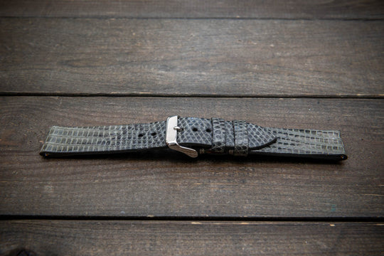 Slate Scale – Handmade Lizard Leather Watch Strap
