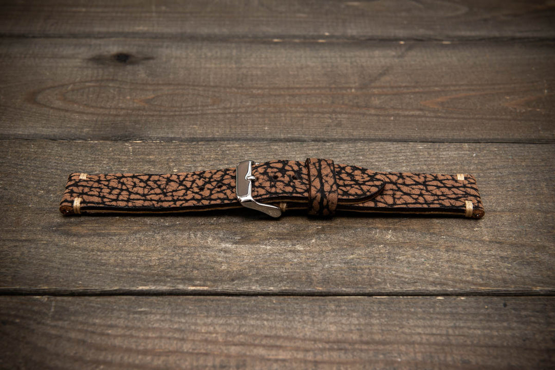 Prairie Brown Bison Leather Watch Strap