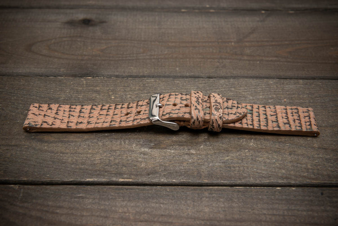 Coral Sand – Handmade Shark Leather Watch Strap
