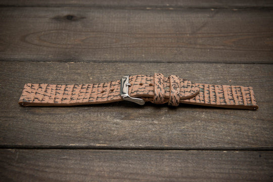 Coral Sand – Handmade Shark Leather Watch Strap
