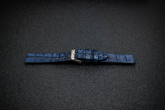 Sapphire Night Alligator Leather Watch Strap – Handmade in Finland, Limited Edition