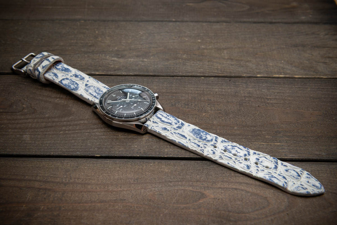 Nordic Wave – Handmade Alligator Leather Watch Strap