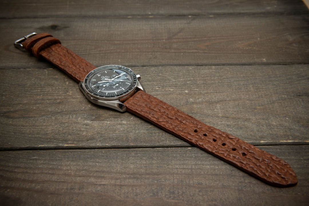 Copper Reef – Handmade Shark Leather Watch Strap
