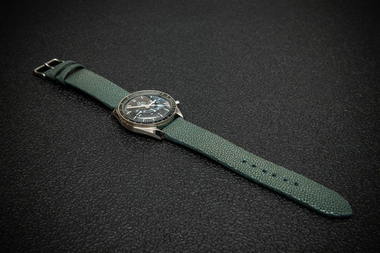 Forest Stingray Leather Watch Strap – Handmade in Finland, Limited Edition
