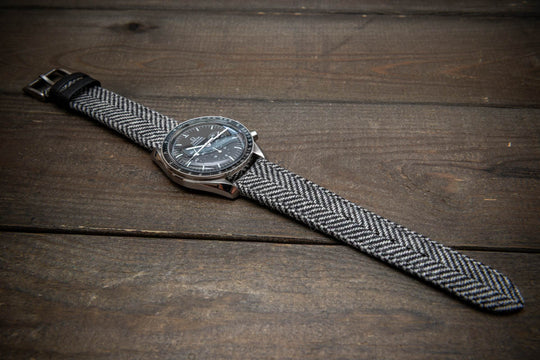 Atlantic Grey Herringbone – HARRIS TWEED® Watch Strap