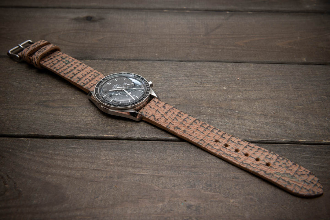 Coral Sand – Handmade Shark Leather Watch Strap
