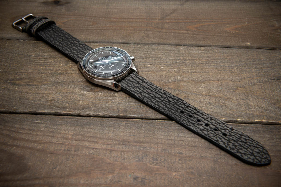 Stormfin Grey – Handmade Shark Leather Watch Strap

