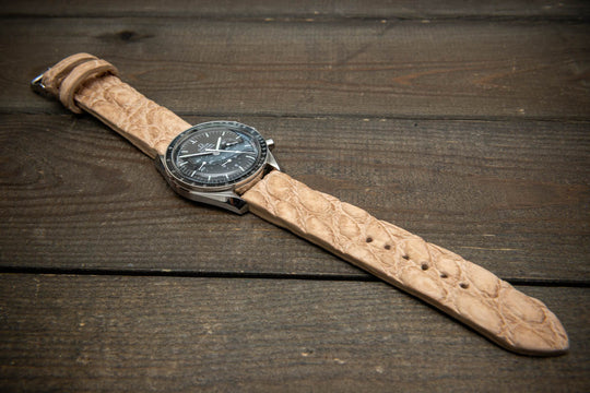 Ivory Crest Alligator Leather Watch Strap – Handmade in Finland, Limited Edition